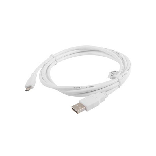 Lanberg Micro-USB B to USB A cable 1.8 m white CA-USBM-10CC-0018-W