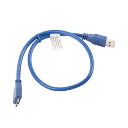 Câble Lanberg Micro-USB A vers USB A 0,5 m bleu CA-US3M-10CC-0005-B