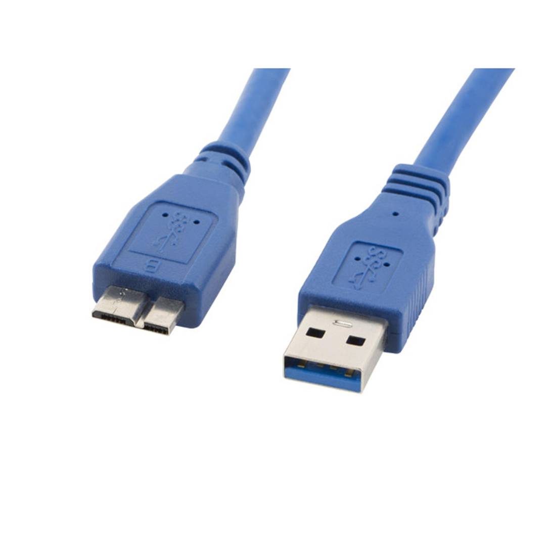 Kabel Lanberg Micro-USB A do USB A 0,5 m niebieski CA-US3M-10CC-0005-B