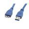 Kabel Lanberg Micro-USB A do USB A 0,5 m niebieski CA-US3M-10CC-0005-B