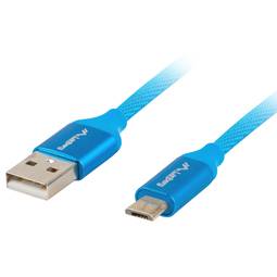 Cable Micro-USB A a USB A 1,8 m azul de Lanberg CA-USBM-20CU-0018-BL