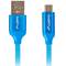 Lanberg Micro-USB A naar USB A Kabel 1.8m Blauw CA-USBM-20CU-0018-BL