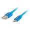 Lanberg Micro-USB B para USB A 2.0 cabo 3 metros azul CA-USBM-20CU-0030-BL