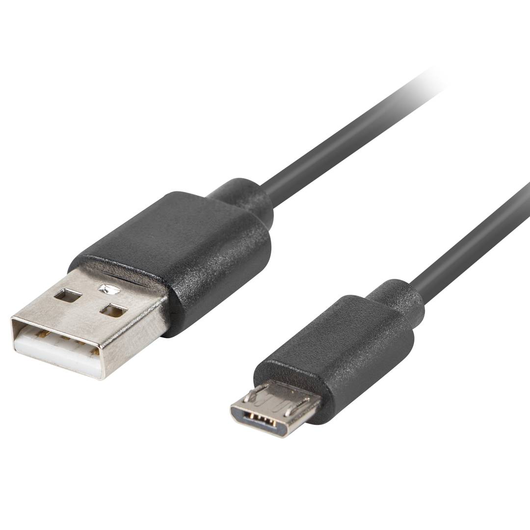 Cable Micro-USB A a USB A 1,8 m negro de Lanberg CA-USBM-20CU-0018-BK