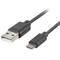 Cable Micro-USB A a USB A 1,8 m negro de Lanberg CA-USBM-20CU-0018-BK