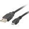 Kabel Lanberg Micro-USB B na USB A 1 metr czarny CA-USBM-10CC-0010-BK