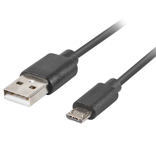 Cabo Lanberg microUSB macho para USB-A macho 2.0 3 m preto CA-USBM-20CU-0030-BK