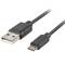 Cabo Lanberg microUSB macho para USB-A macho 2.0 3 m preto CA-USBM-20CU-0030-BK