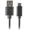 Cabo Lanberg microUSB macho para USB-A macho 2.0 3 m preto CA-USBM-20CU-0030-BK