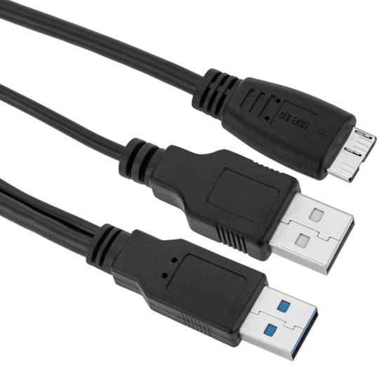 SuperSpeed USB 3.0 doble alimentación 60cm