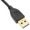 Câble USB-C 3.1 mâle vers USB-A 3.1 mâle de 2 m avec ferrites et connecteurs dorés