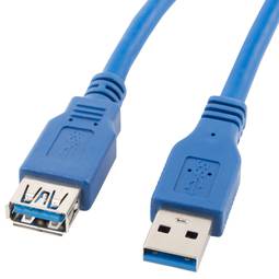 Lanberg USB A to USB A Cable 1.8m Blue CA-US3E-10CC-0018-B