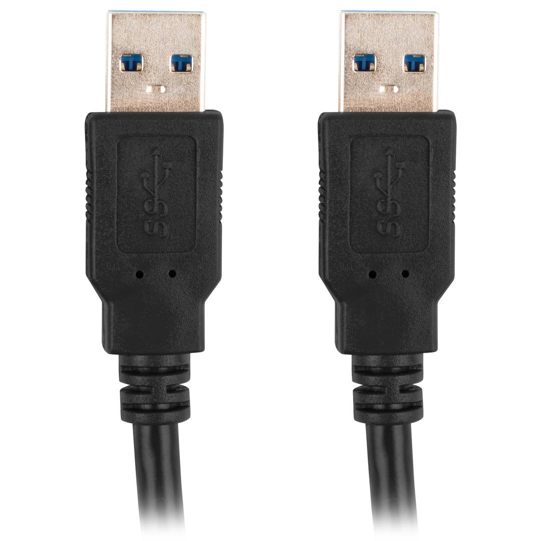 Cable USB A a USB A de 0,5 m de Lanberg compatible amb USB 3.2 Gen 1 (3.1 Gen 1) color negre CA-USBA-30CU-0005-BK