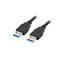 Lanberg USB A to USB A cable 1 meter compatible with USB 3.2 Gen 1 (3.1 Gen 1) black color CA-USBA-30CU-0010-BK