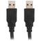 Lanberg USB A naar USB A kabel 1,8 m Compatibel met USB 3.2 Gen 1 (3.1 Gen 1) Zwart CA-USBA-30CU-0018-BK