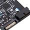 Scheda PCIe SuperSpeed USB 3.0 con 2 porte esterne e 1 interna a 19 pin