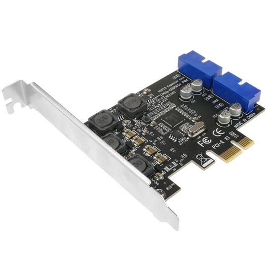 Zerone PCI-E a USB 3.0 Tarjeta Express de 2 Puertos con 1 USB 3.0 Conector DE 20 Pines 