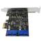 Tarjeta PCIe con 2 conectores internos USB 3.0 de 19 pines