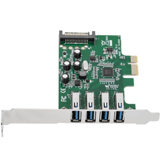 PCI-Express naar SuperSpeed USB 3.0-kaart met 4 externe poorten