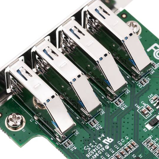 PCI-Express naar SuperSpeed USB 3.0-kaart met 4 externe poorten