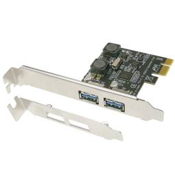 Tarjeta PCIe a SuperSpeed USB 3.0 con 2 puertos externos