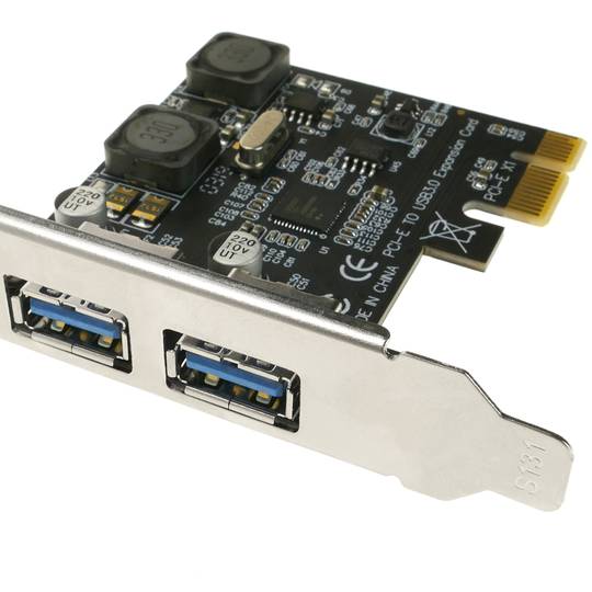 PCIe-Karte zu SuperSpeed USB 3.0 mit 2 externen Anschlüssen