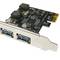 PCIe-Karte zu SuperSpeed USB 3.0 mit 2 externen Anschlüssen