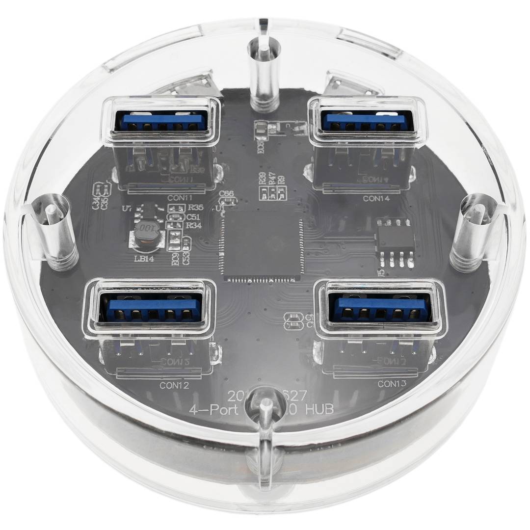 USB 3.0 SuperSpeed hub 5 Gbps 4-poorts hub met kabel