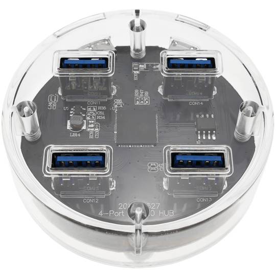 USB 3.0 SuperSpeed hub 5 Gbps 4-poorts hub met kabel