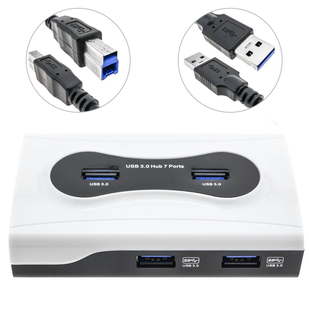 Concentrateur hub SuperSpeed USB 3.0 de 7 AH avec alimentation