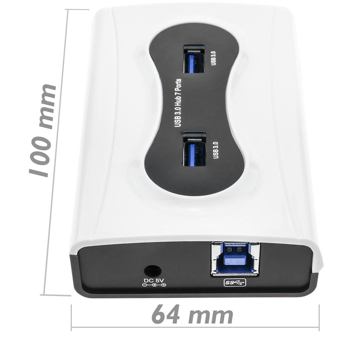 Concentrateur hub SuperSpeed USB 3.0 de 7 AH avec alimentation