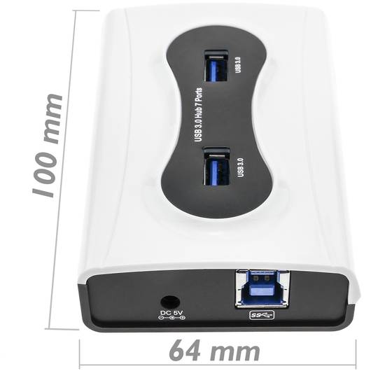 Concentrateur hub SuperSpeed USB 3.0 de 7 AH avec alimentation