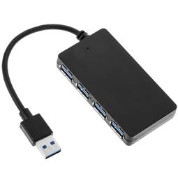 USB 3.0-hub met 4 vrouwelijke USB A-poorten.