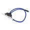Placa USB 3.0 de 2 x USB A femella a HS20 femella