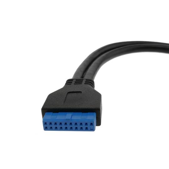 Cabo adaptador 2 x USB 3.0 fêmea para HS20 fêmea