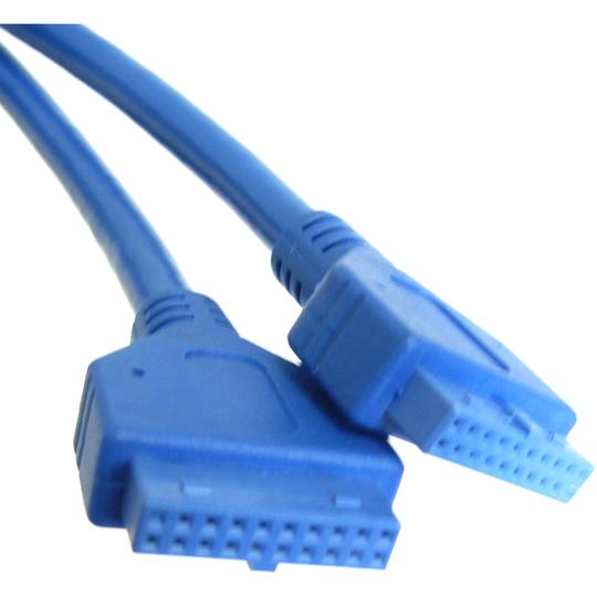 Placa USB 3.0 de 2 x A hembra y 1 BH20 macho a 2 x HS20 hembra