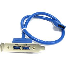 Placa 2 x USB 3.0 USB A fêmea para macho BH20 (baixo perfil)