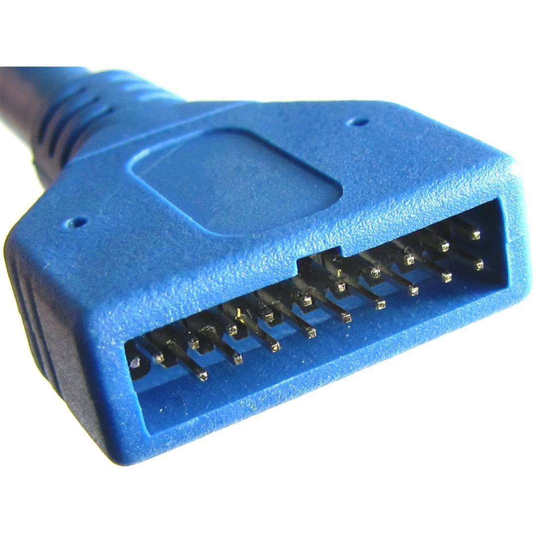 Placa 2 x USB 3.0 USB A fêmea para macho BH20 (baixo perfil)