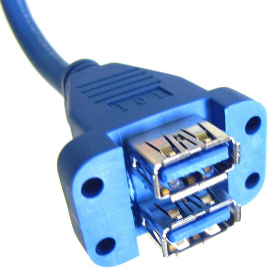 Kabel USB 3.0 2 x żeńskie złącze USB A do żeńskiego HS20 50 cm A.