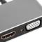 USB 3.0 Male naar VGA en HDMI Converter