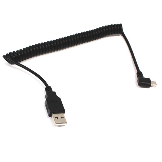 Cabo USB 2.0 (Tipo B camadas AM/MiniUSB5pin-M) 1m encaracolado