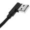 Cable USB A 2.0 acodado a USB C acodado 2 m trenzado