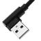 Cable USB A 2.0 recolzat a USB C recolzat 3 metres trenat
