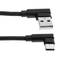 Cavo USB A 2.0 angolato a USB C angolato 5m intrecciato