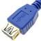 Przedłużacz USB 3.0 kabel 50 cm Typ-A męski a żeński niebieski