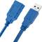 Przedłużacz USB 3.0 kabel 1 m Typ-A męski a żeński niebieski