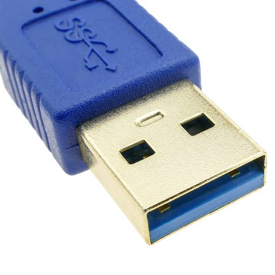 Cabo extensão USB 3.0 de 3 m Tipo-A macho para fêmea azul