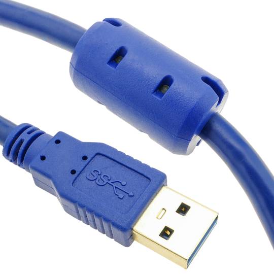 5m USB Type-A  3.0 extension cable , Male to Female blue