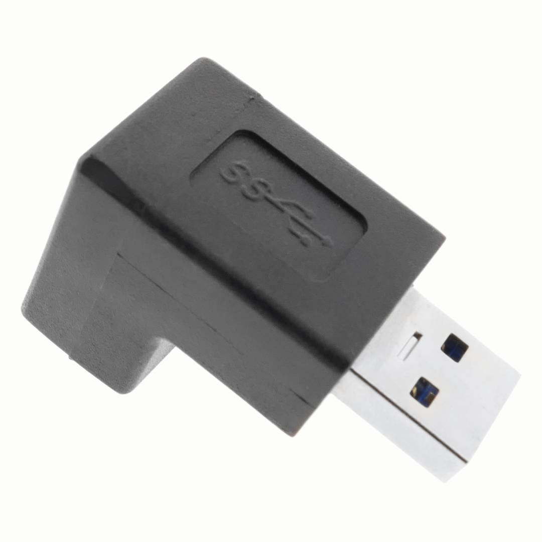 Adapter USB 3.0 A męski na żeński z kątem