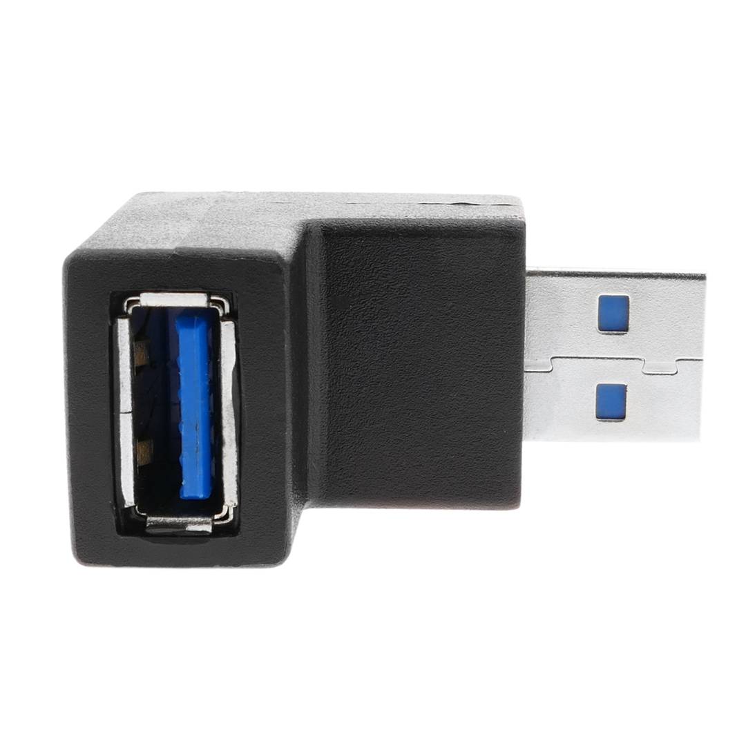 Adapter USB 3.0 A męski na żeński z kątem